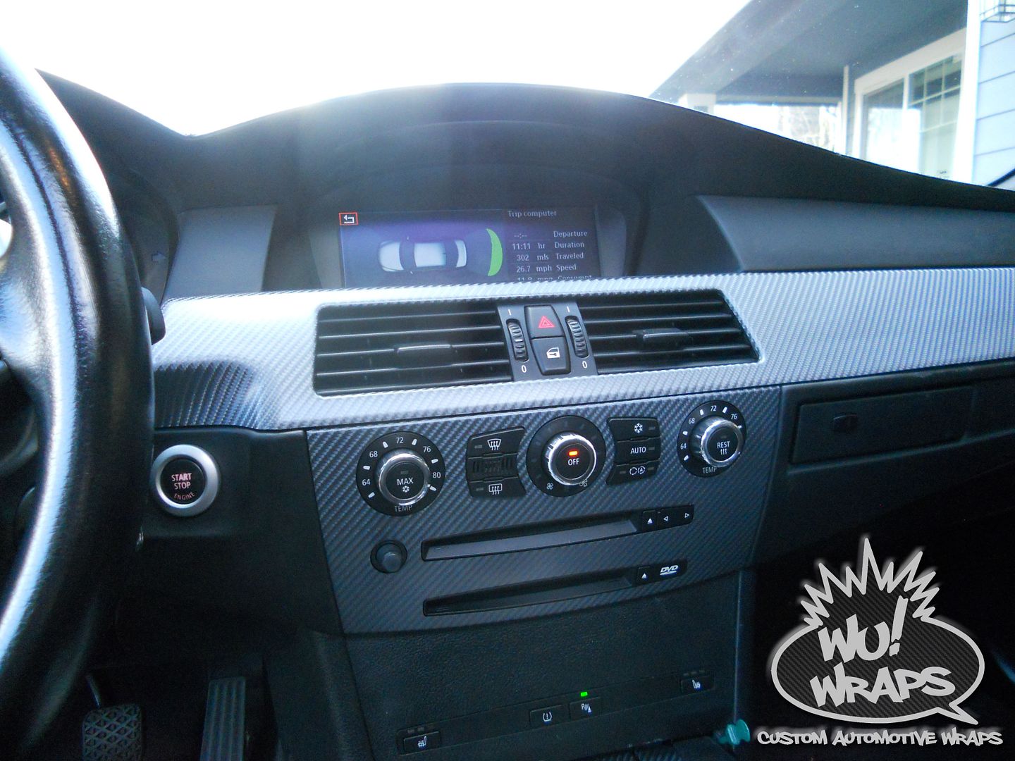 BMW e60 M5 Vvivid Vinyl 4D True R gunmetal CF interior trim vinyl wrap